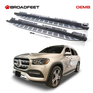 Broadfeet® OEMB Mercedes Benz OE Style Running Board Side Step Aluminum with ABS Plastic Rocker Panel Side Skirt Replacement